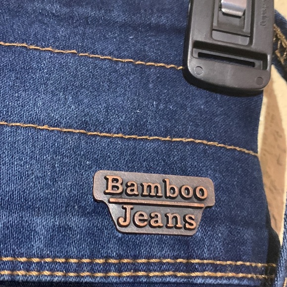 Bamboo Jeans Denim Blue Dark Wash Skinny  Mid Rise Stretchy Junior Size 1 - Picture 12 of 16